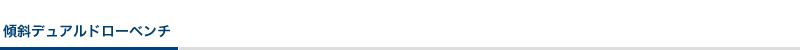 傾斜デュアルドローベンチ